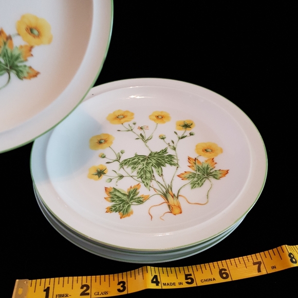 Spring Yellow  Daisy Salad or Desert Plates - Picture 2 of 5